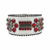 Lavasan Cuff - White/Red - B.B. Simon®