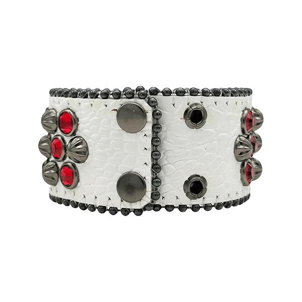Lavasan Cuff - White/Red - B.B. Simon® 3 Lavasan Cuff - White/Red - B.B. Simon® - Image 3