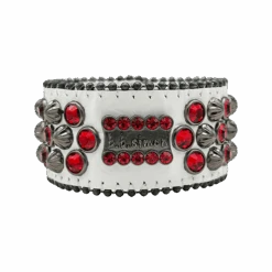 Lavasan Cuff - White/Red - B.B. Simon®