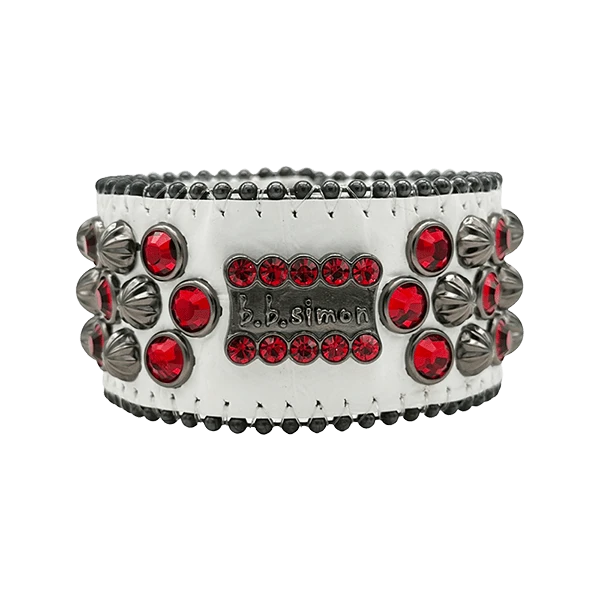Lavasan Cuff - White/Red - B.B. Simon® 1 Lavasan Cuff - White/Red - B.B. Simon®