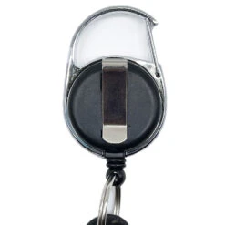 Retractable Lighter Holder - Black BB Pattern/Silver Clear - B.B. Simon® -B.B Simon BB LL Clip 1