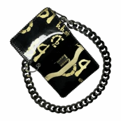 Chain Wallet - Black Pony Hair Bb Pattern/Gold - B.B. Simon® -B.B Simon Chain Wallets PNG 14