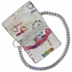 Chain Wallet - Multicolor Pony Hair Bb Pattern - B.B. Simon® -B.B Simon Chain Wallets PNG 20