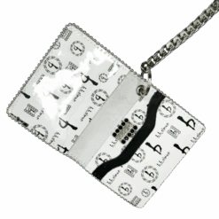 Chain Wallet - White Bb Pattern - B.B. Simon® -B.B Simon Chain Wallets PNG 6