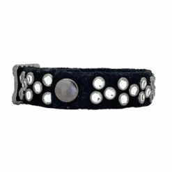 Thin Cuff2 Suede Black Clear B - B.B. Simon® -B.B Simon IMG 8025 3 S 1