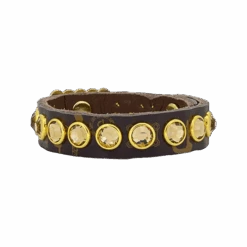 Thin Cuff Brown BB Pattern Barecelet - B.B. Simon® -B.B Simon IMG 8145 2 S