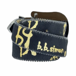 Acid Washed Pony Hair Triple 'B' Classic - Black/Arum - B.B. Simon® -B.B Simon IMG 9444 4S