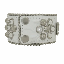 Cuff Square B- White/Silver Clear - B.B. Simon® -B.B Simon IMG 0051 3S