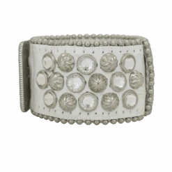 Cuff Square B- White/Silver Clear - B.B. Simon® -B.B Simon IMG 0051 4S