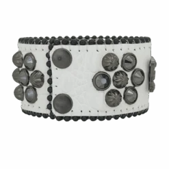 Cuff Round Crystal B- White/Black Jet Hem - B.B. Simon® -B.B Simon IMG 0055 4S