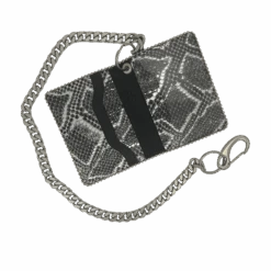 Chain Wallet- Silver Coiled Serpent/ Chrome - B.B. Simon® -B.B Simon IMG 0350 2S