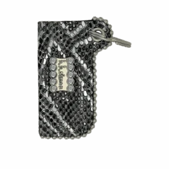 Retractable Lighter Holder - Silver Coiled Serpent/Silver JetHem - B.B. Simon®