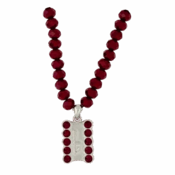'b' Logo Beaded Necklace - Red - B.B. Simon®