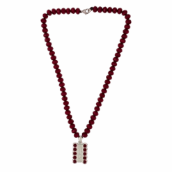 'b' Logo Beaded Necklace - Red - B.B. Simon® -B.B Simon IMG 0536 3 1