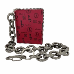 Chain Wallet- Bb Pattern Red/ Lt.Siam - B.B. Simon®