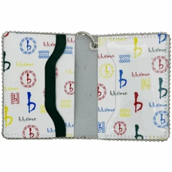 Chain Wallet- Small Bb Pattern White / Siam - B.B. Simon® -B.B Simon IMG 0622 3S