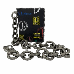 Chain Wallet- Small Bb Pattern Black / Citrine - B.B. Simon®