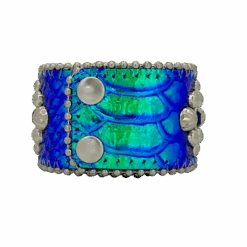 Trojan Cuff Iridescent Blue Python - B.B. Simon® -B.B Simon IMG 0655 3S