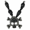 Skull N Crossbones Nightmare Necklace - Black/Jet - B.B. Simon®