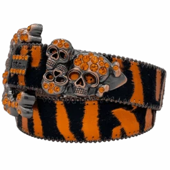 Acid Wash Tiger Stripe Skull Pile Copper - B.B. Simon® -B.B Simon IMG 1455 1