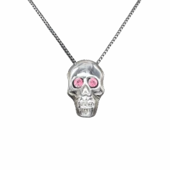 Single Skull Necklace - Light Rose - B.B. Simon®