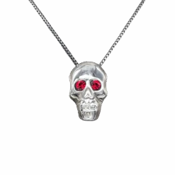 Single Skull Necklace - Red - B.B. Simon®