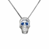 Single Skull Necklace - Blue - B.B. Simon®