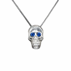 Single Skull Necklace - Blue - B.B. Simon®