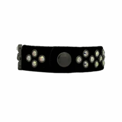 Thin Cuff2 Suede Black AB B - B.B. Simon® -B.B Simon IMG 3870 3S