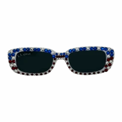 White U.S.A Crystal Sunglasses - B.B. Simon®
