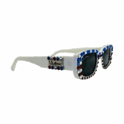 White U.S.A Crystal Sunglasses - B.B. Simon® -B.B Simon IMG 5780 3