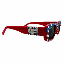 Red U.S.A Crystal Sunglasses - B.B. Simon® -B.B Simon IMG 5785 4S