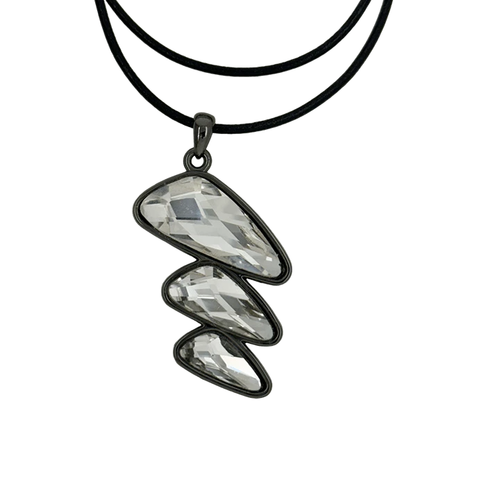 Trio Prism Necklace Clear - B.B. Simon® 1 Trio Prism Necklace Clear - B.B. Simon®