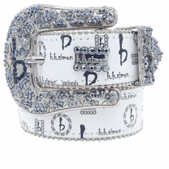 BB Pattern Triple 'b' Classic - White/Hematite - B.B. Simon®