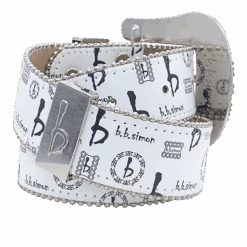 BB Pattern Triple 'b' Classic - White/Hematite - B.B. Simon® -B.B Simon IMG 8794 2 1