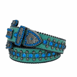 Western Skinny - Green/Capri Blue - B.B. Simon® -B.B Simon IMG 9890 3S 1689 kp135 CapriBlue BF 2