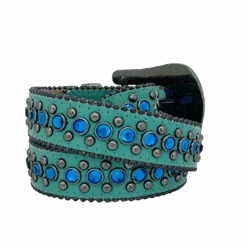 Western Skinny - Green/Capri Blue - B.B. Simon® -B.B Simon IMG 9890 4S 1689 kp135 CapriBlue BF 2