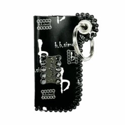 Retractable Lighter Holder - Black BB Pattern/Jet Hematite - B.B. Simon®