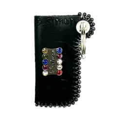 Retractable Lighter Holder - Embossed Black BB Pattern/Multi - B.B. Simon®