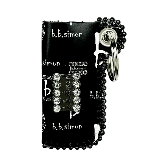 Retractable Lighter Holder - Black BB Pattern/Clear - B.B. Simon® 1 Retractable Lighter Holder - Black BB Pattern/Clear - B.B. Simon®