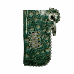 Retractable Lighter Holder - Black Diamond/Green Croc - B.B. Simon®