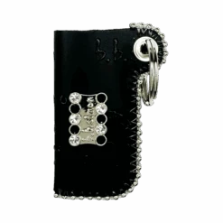 Retractable Lighter Holder - Embossed Black BB Pattern/Black/Clear - B.B. Simon®
