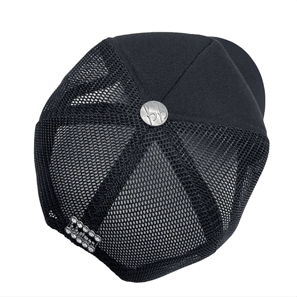 Emblem Logo Trucker Hat With Crystals - B.B. Simon® 2 Emblem Logo Trucker Hat With Crystals - B.B. Simon® - Image 2