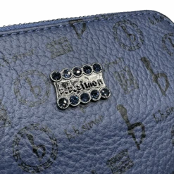 BB Pattern Sling Bag - Navy - B.B. Simon® -B.B Simon Sling Bags 12 1