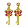 Key Earrings Lt.Siam Gold - B.B. Simon®