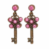Key Earrings Copper Pink - B.B. Simon®
