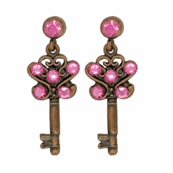 Key Earrings Copper Pink - B.B. Simon®