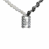 'b' Logo Half & Half Pearl Necklace - Clear - B.B. Simon®