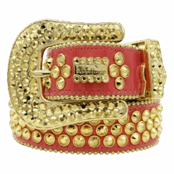 BBSIMON BELTS WHIT SWAROVSKI CRYSTAL AND ITALIAN LEATHER MADE IN USA