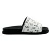 BB Pattern Leather Slides - White - B.B. Simon®